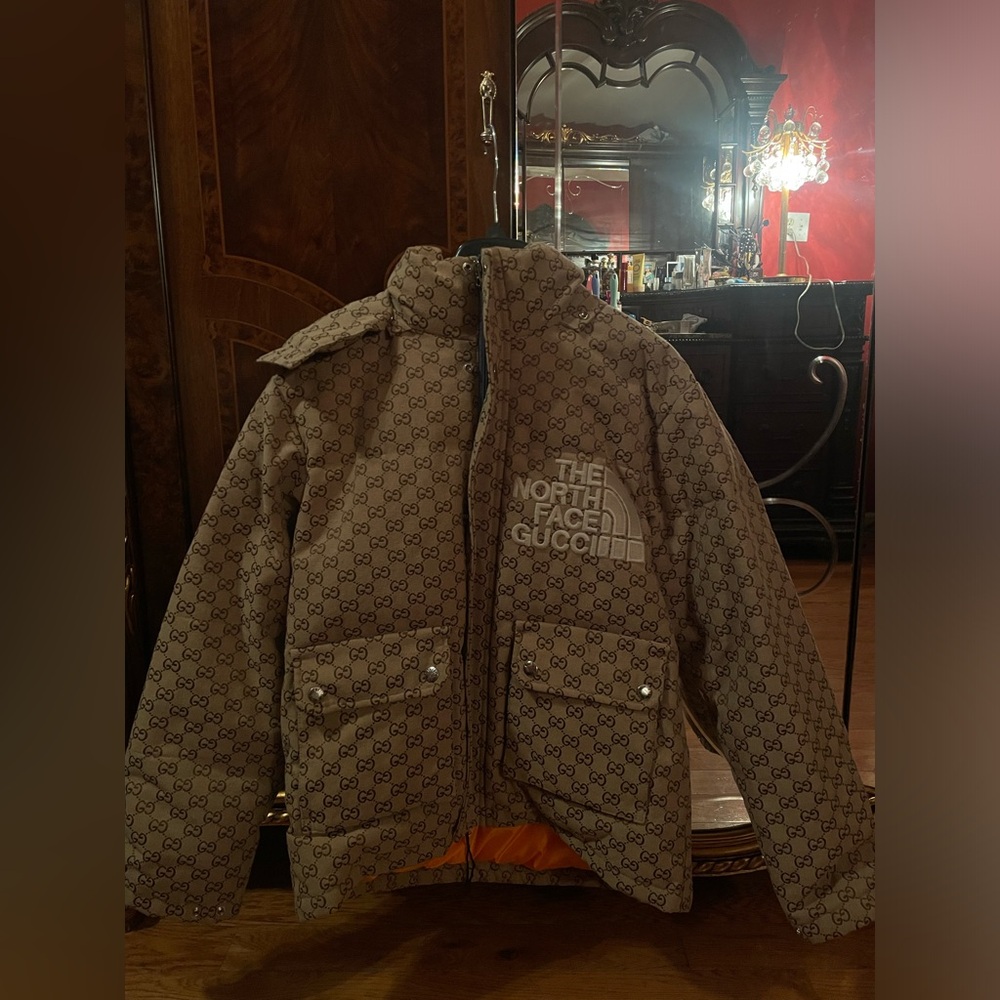 The North Face Brown Patterned Puffer Jacket